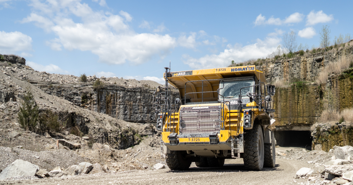 Haul truck at a surface mine