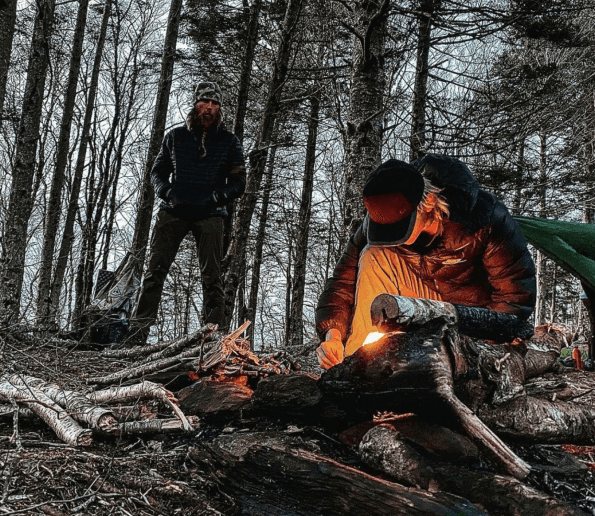 creating fire in wood